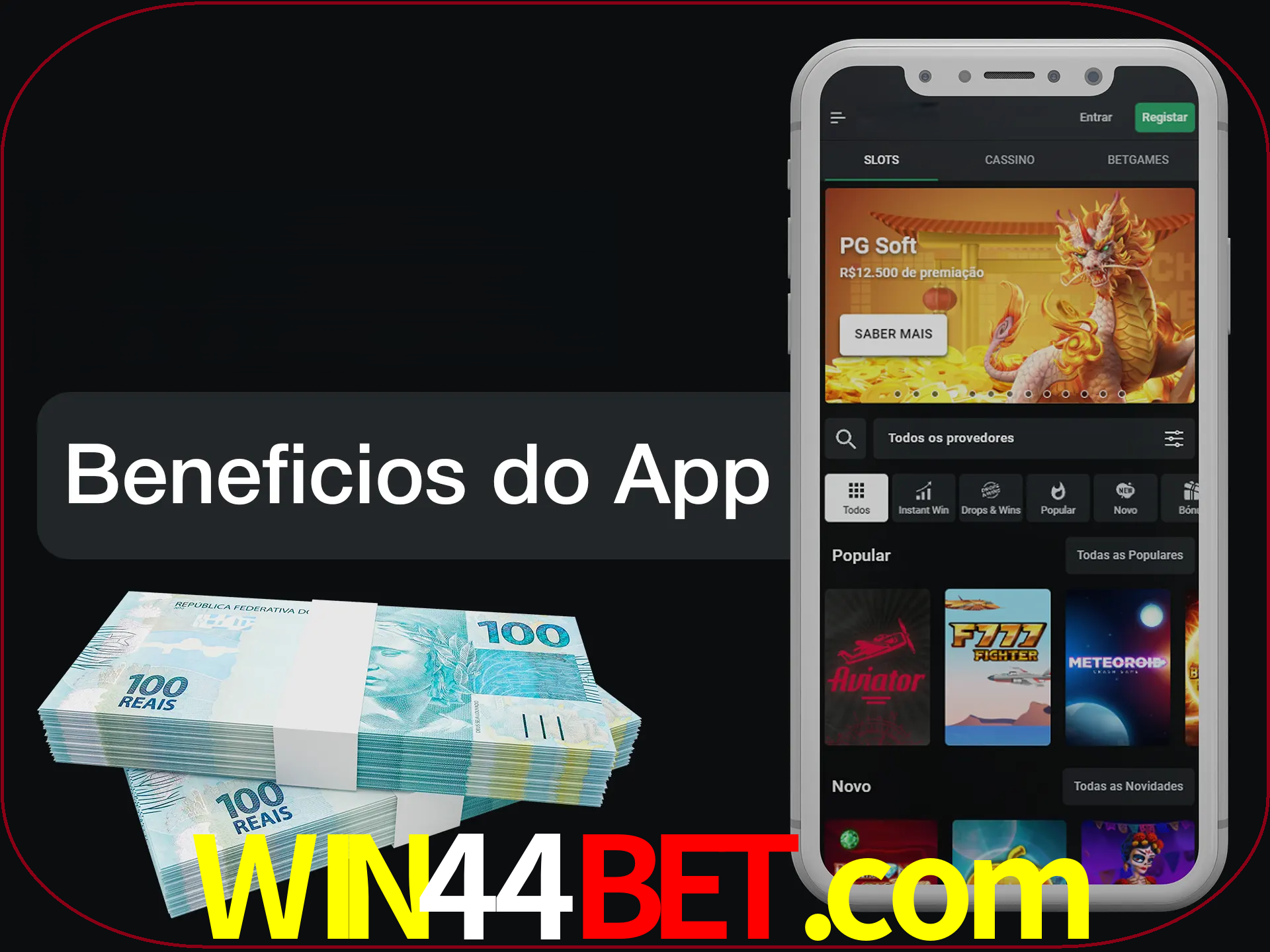 Obtenha todos os benefícios usando o aplicativo.