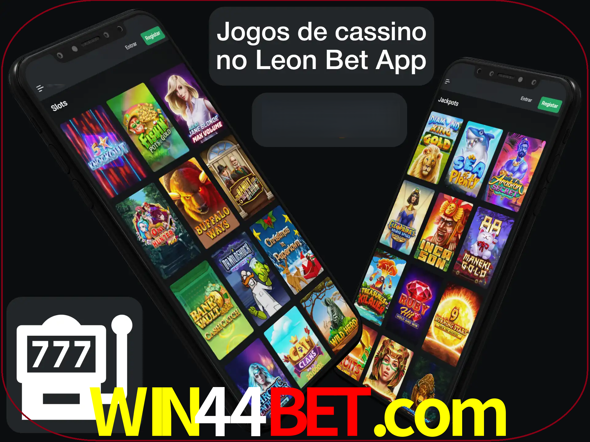 Escolha quais jogos de cassino jogar no app.