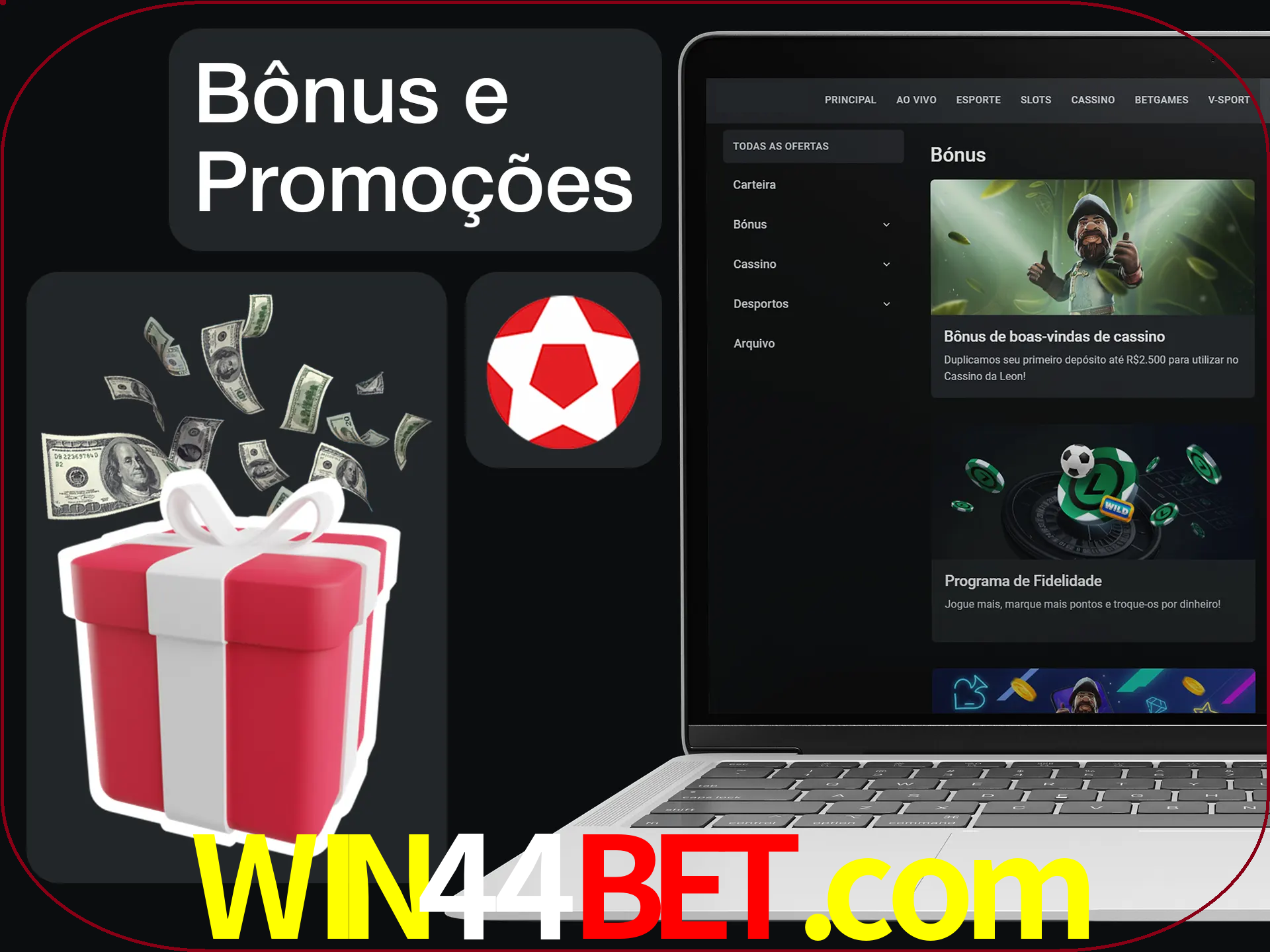 Verifique se há novos bônus e promoções.
