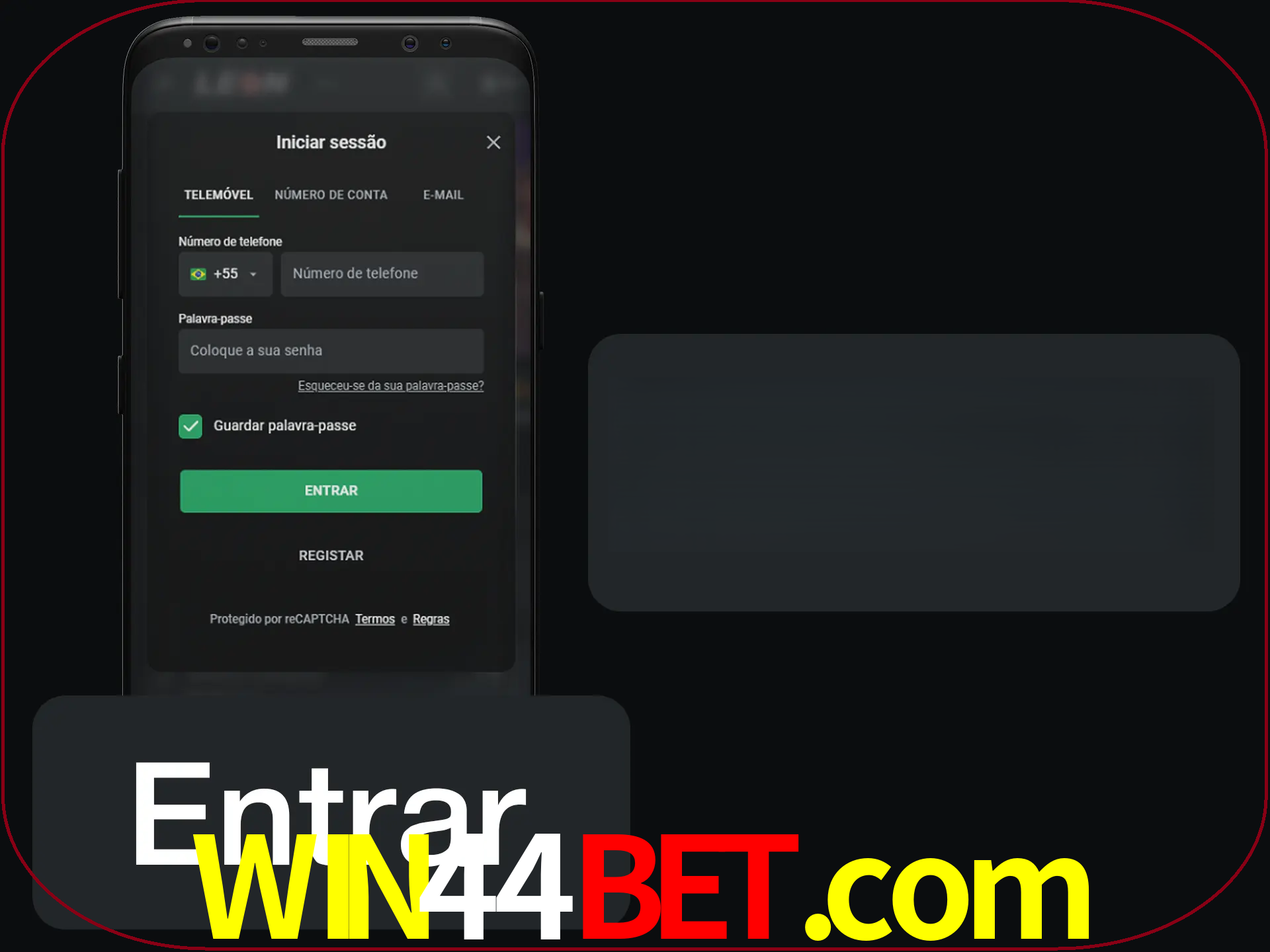 Faça o login para começar a apostar e jogar no cassino.