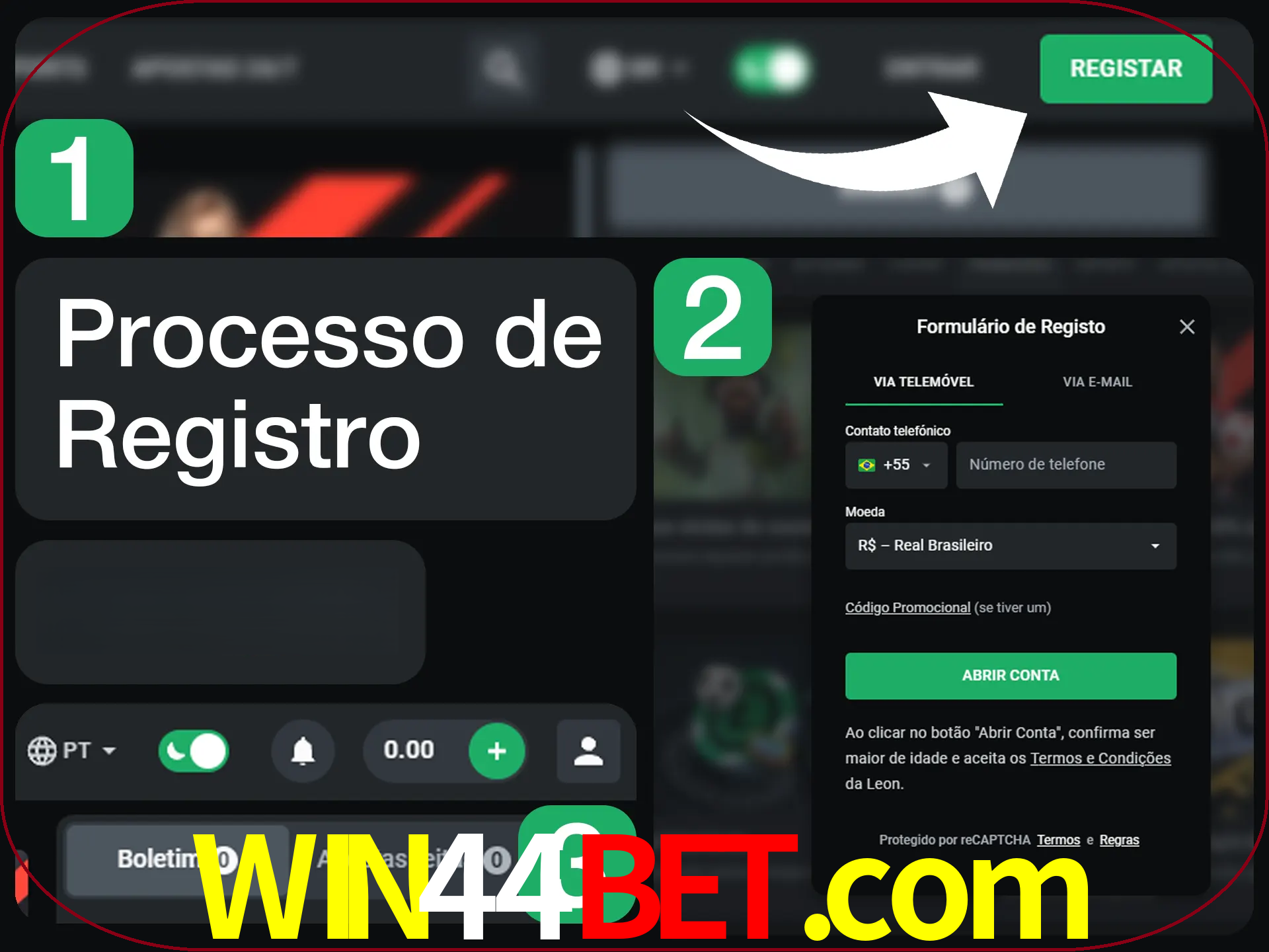 O processo de registro na LeonBet é simples.