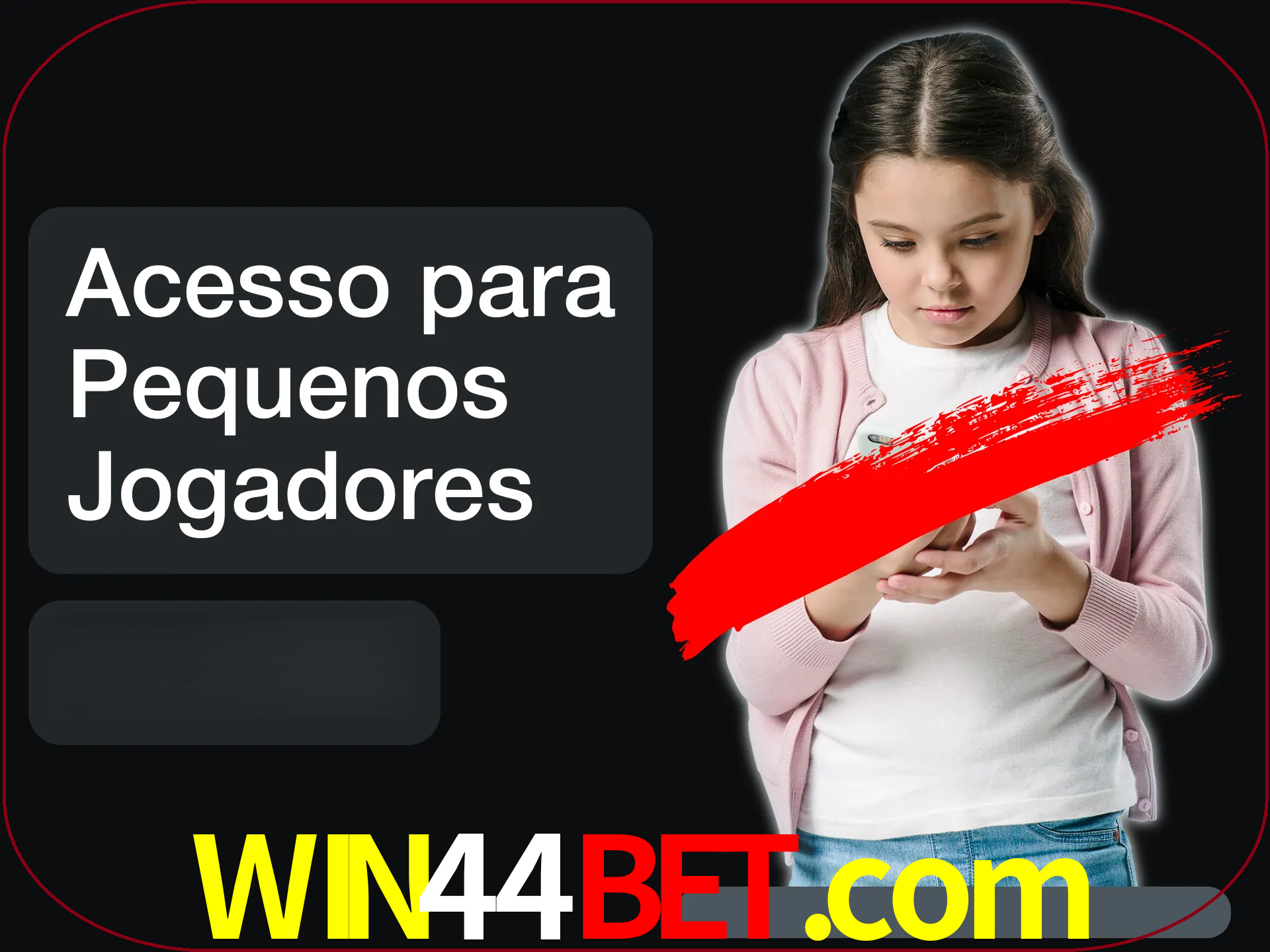 As crianças não podem jogar jogos de cassino.